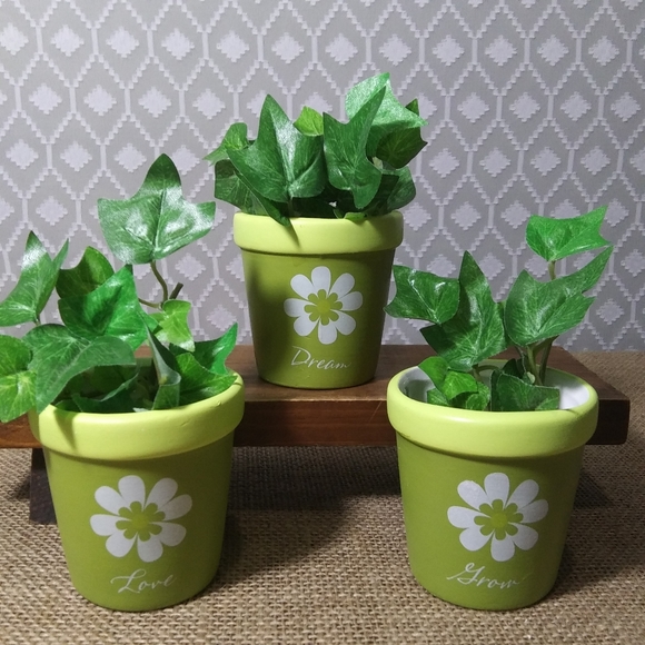 Unbranded Other - Trio Green Clay Containers NWOT